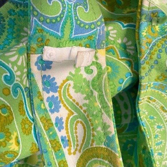 Vintage Escada Cotton Paisley Print Sheath Dress - Picture 9 of 9